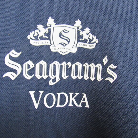 NWT Seagram's Vodka Blue Long Sleeve 1/4 Zip Pullover Knoss 360 Performance Larg - Picture 2 of 6